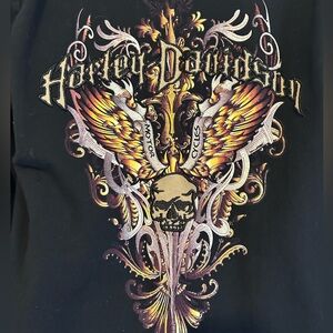 Harley-Davidson Black Hoodie with Eagle Emblem
